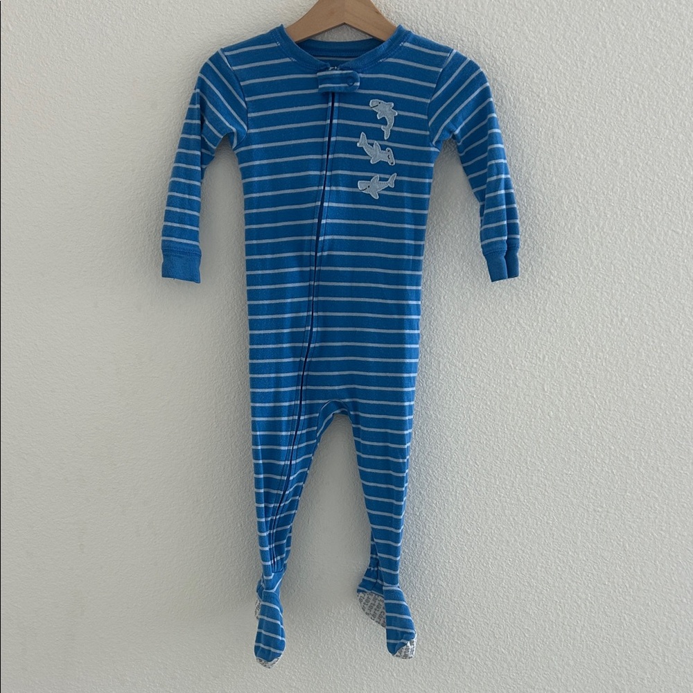 *SOLD* Blue Striped Kids One Piece